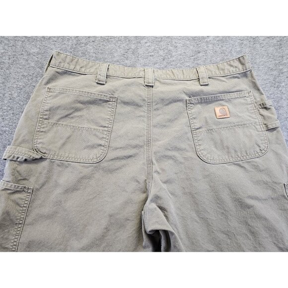 Carhartt Loose Original Fit Pants Mens 40x30 Brown B151 Canvas Carpenter Jean - Picture 4 of 11